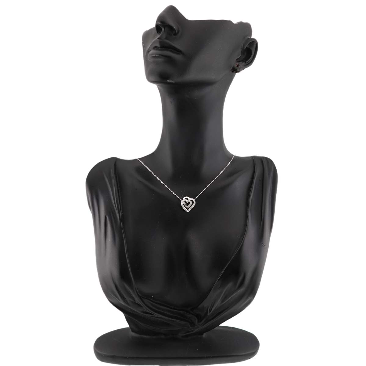Diamond 0.31ct Heart Necklace 18K WG 750