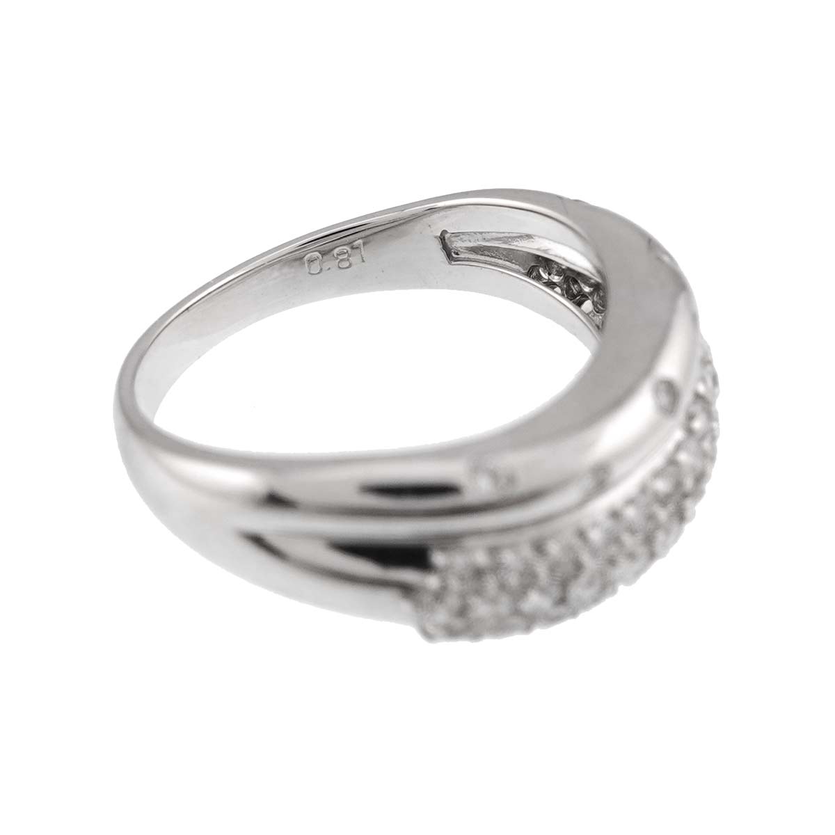 Diamond 0.81ct Ring 18K WG 750 Size5.25(US)