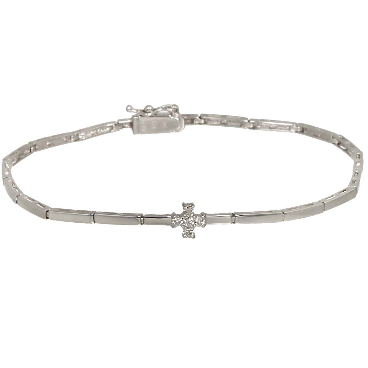 Vendome Aoyama Diamond 0.10ct Bracelet 18K White Gold 750
