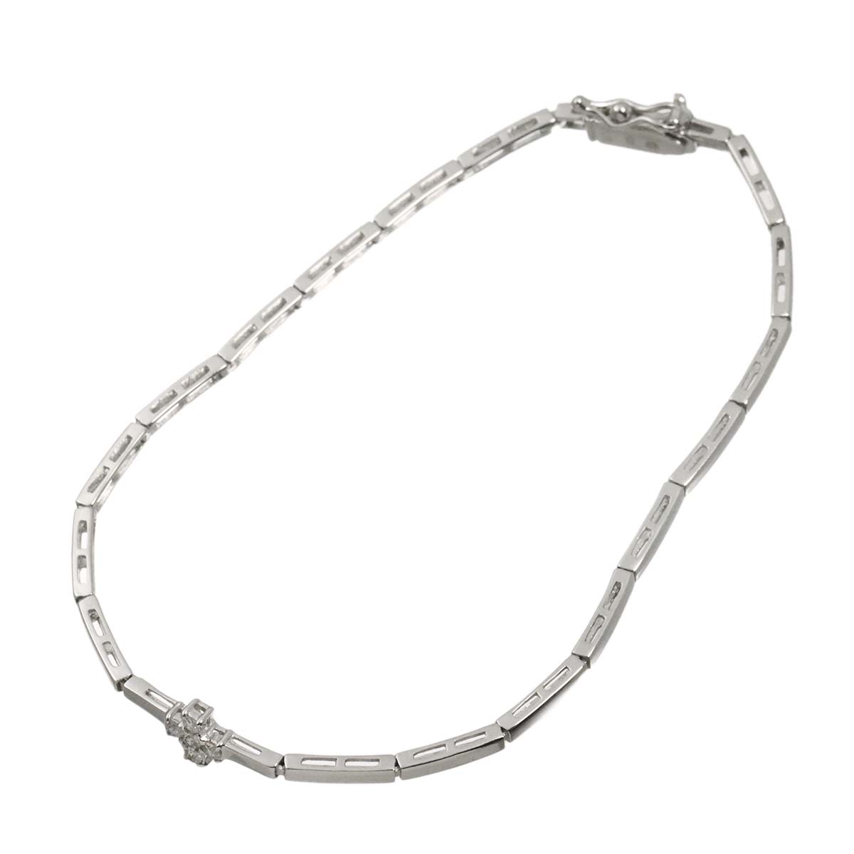 Vendome Aoyama Diamond 0.10ct Bracelet 18K White Gold 750