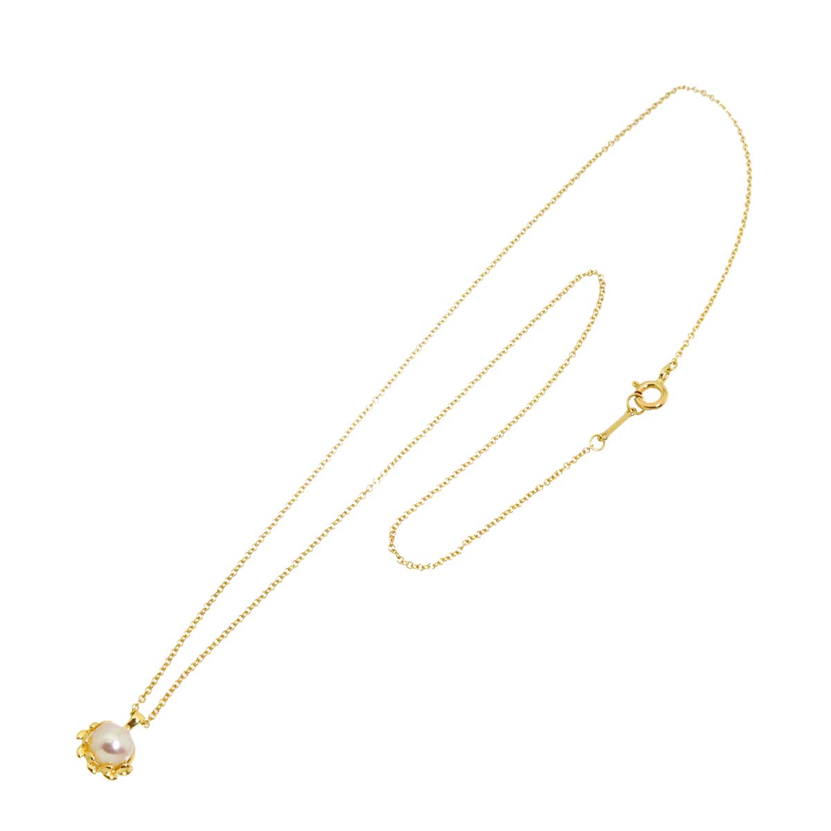Olive Leaf Pearl Akoya pearl 6.0mm Necklace 18K YG 750