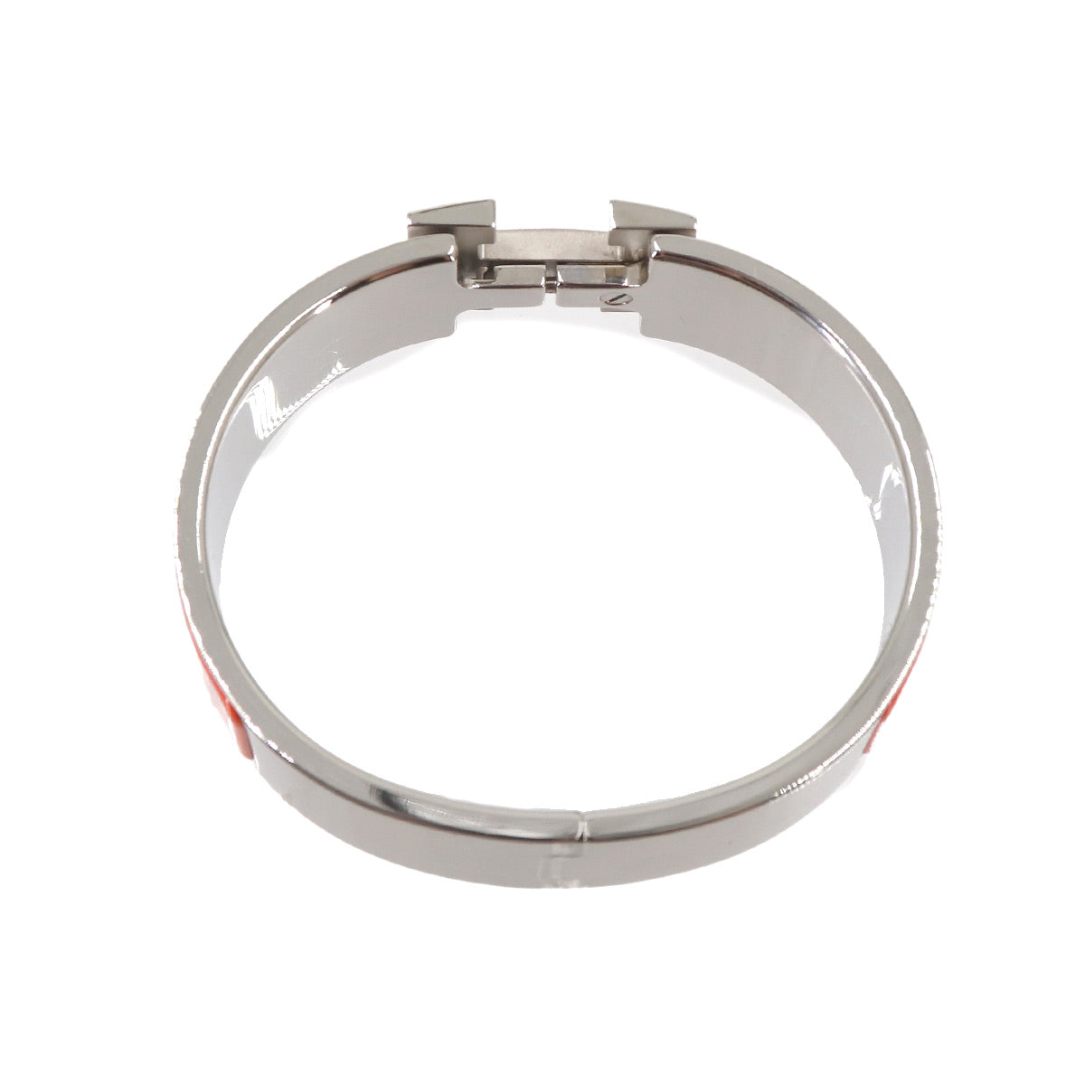 Clic Clac H Bangle Orange Silver Accessory
