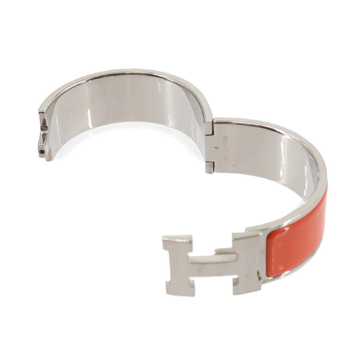 Clic Clac H Bangle Orange Silver Accessory