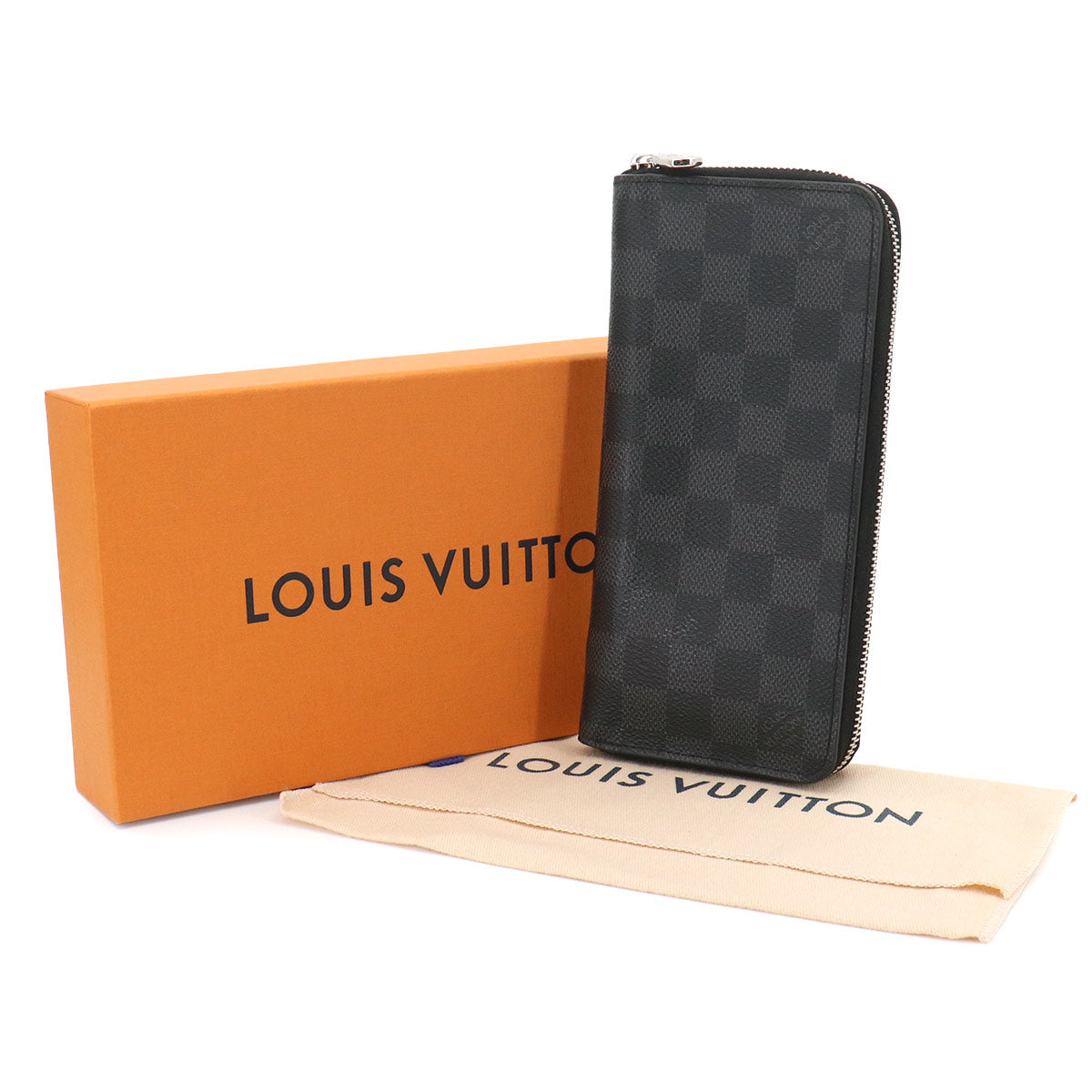 Damier Graphite Zippy Wallet Vertical Black N63095