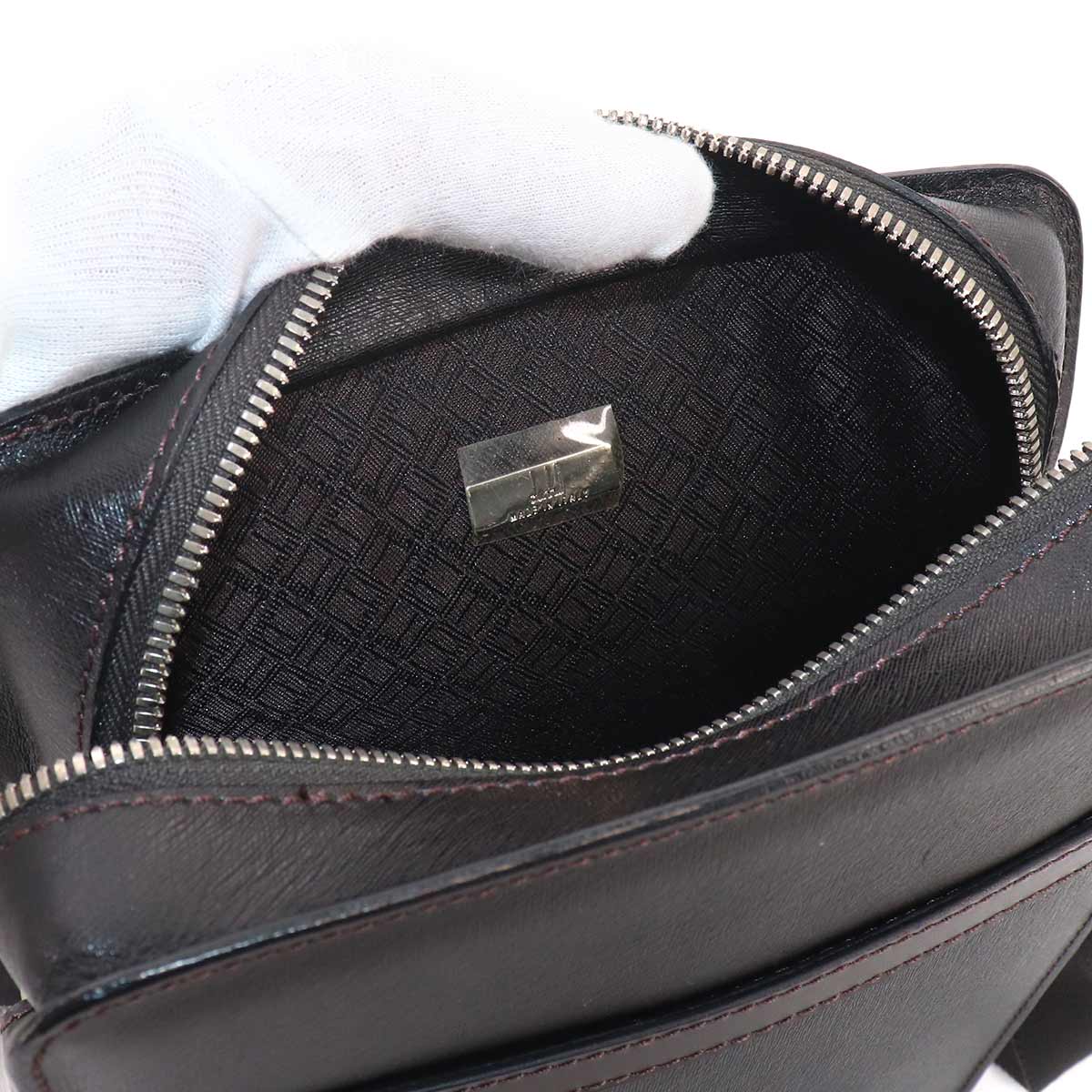 Sidecar Shoulder Bag Leather Dark brown Purse
