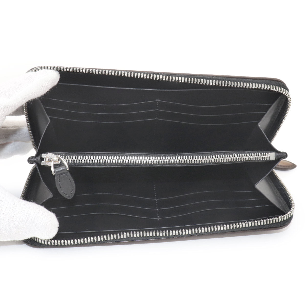 Calligraphy Itauba Long Wallet Venezia Leather Brown