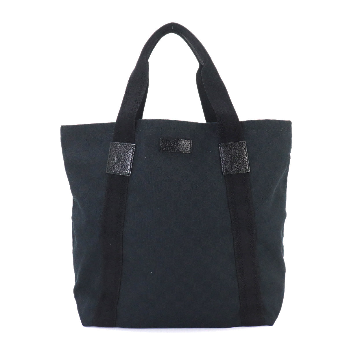 GG Canvas Tote Bag Leather Black 189669 Purse