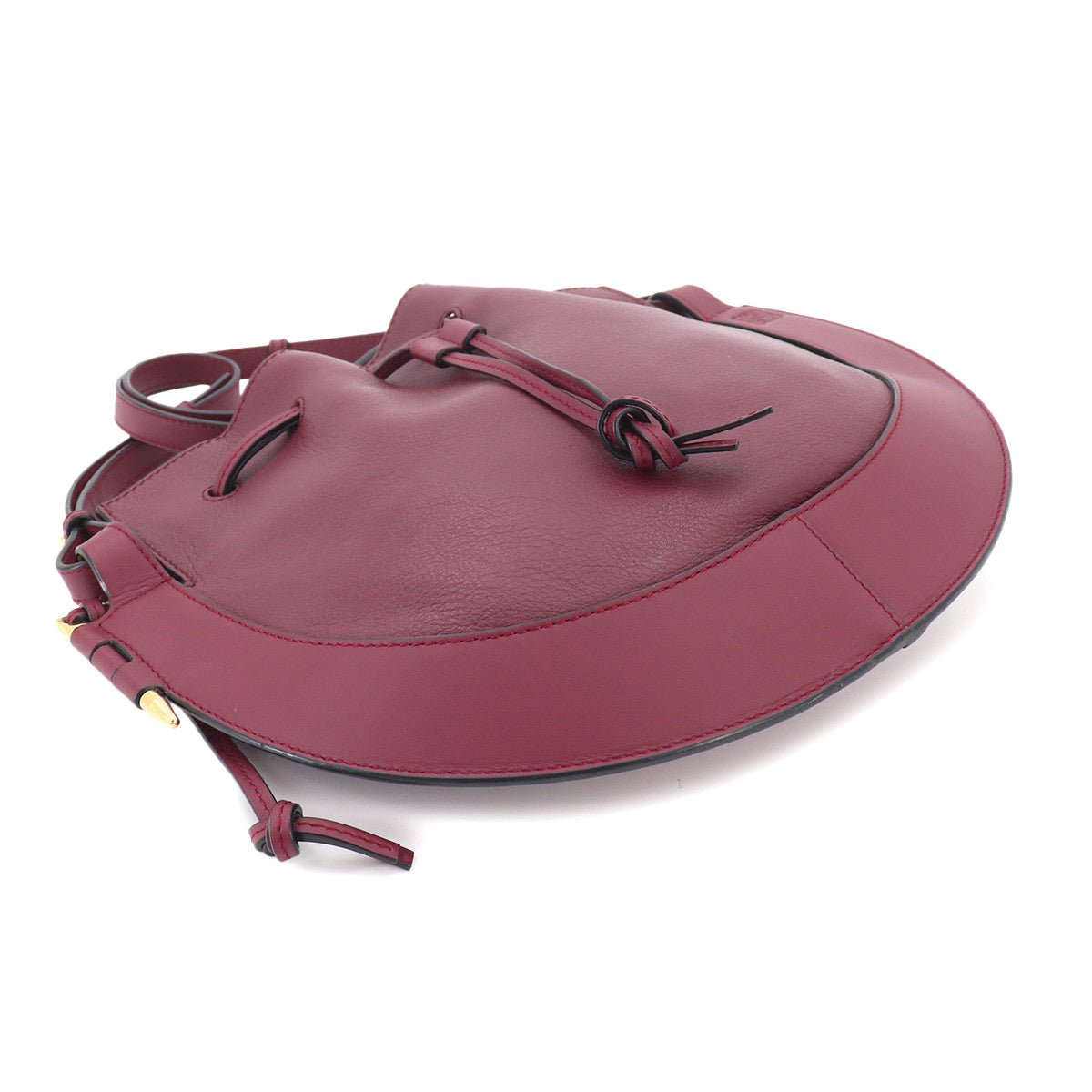 Horseshoe Shoulder Bag Leather Bordeaux Purse