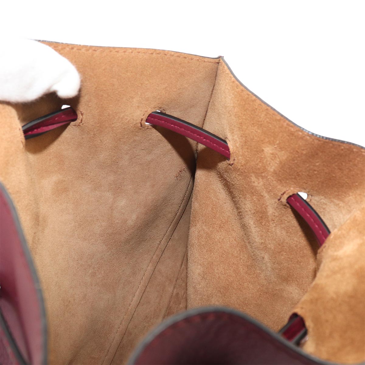 Horseshoe Shoulder Bag Leather Bordeaux Purse