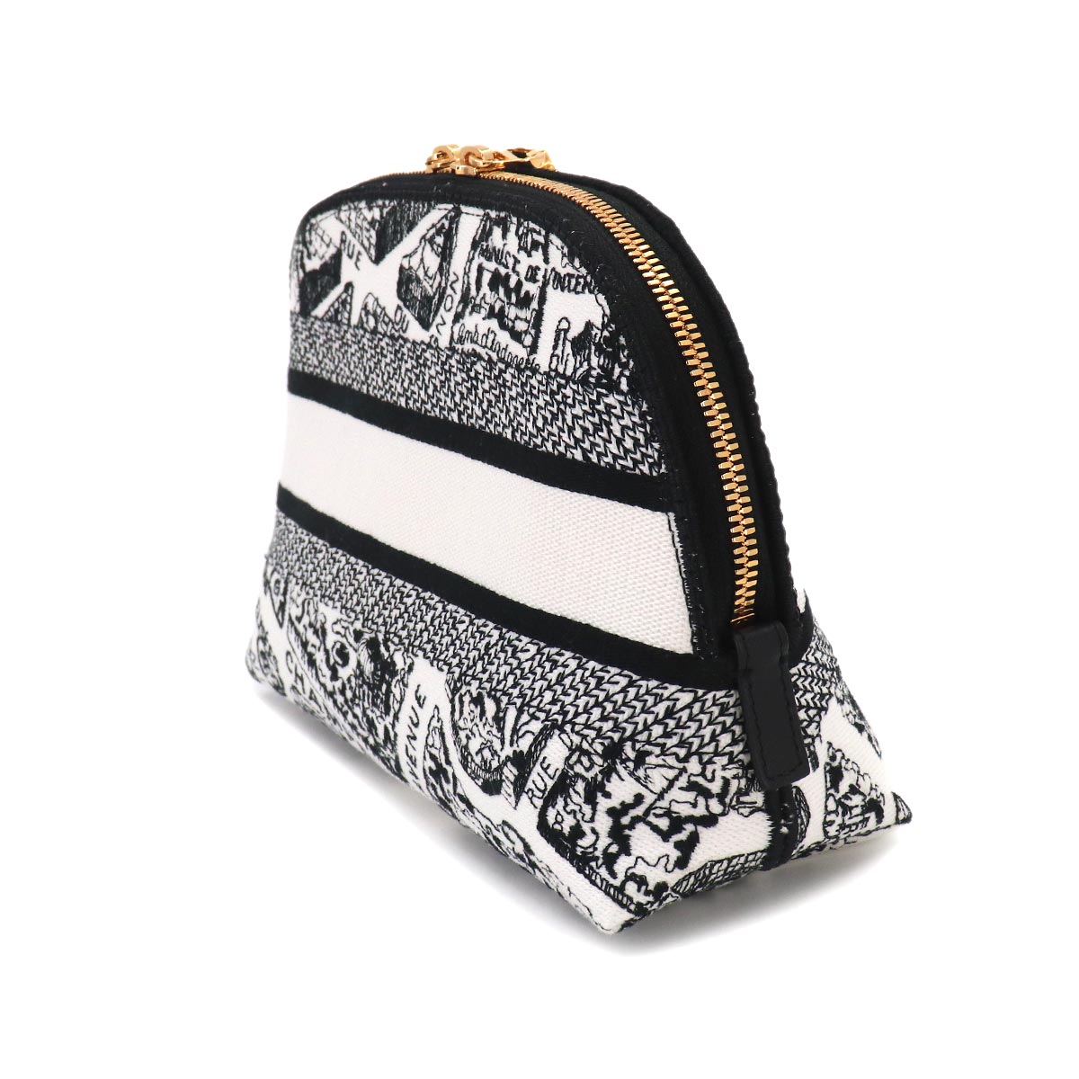 Plan de Paris Pouch Canvas Black White