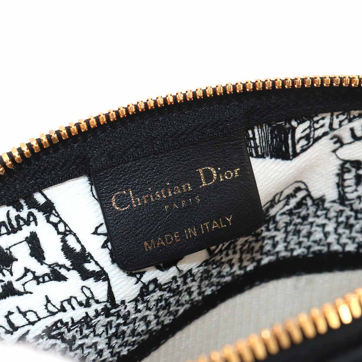Plan de Paris Pouch Canvas Black White