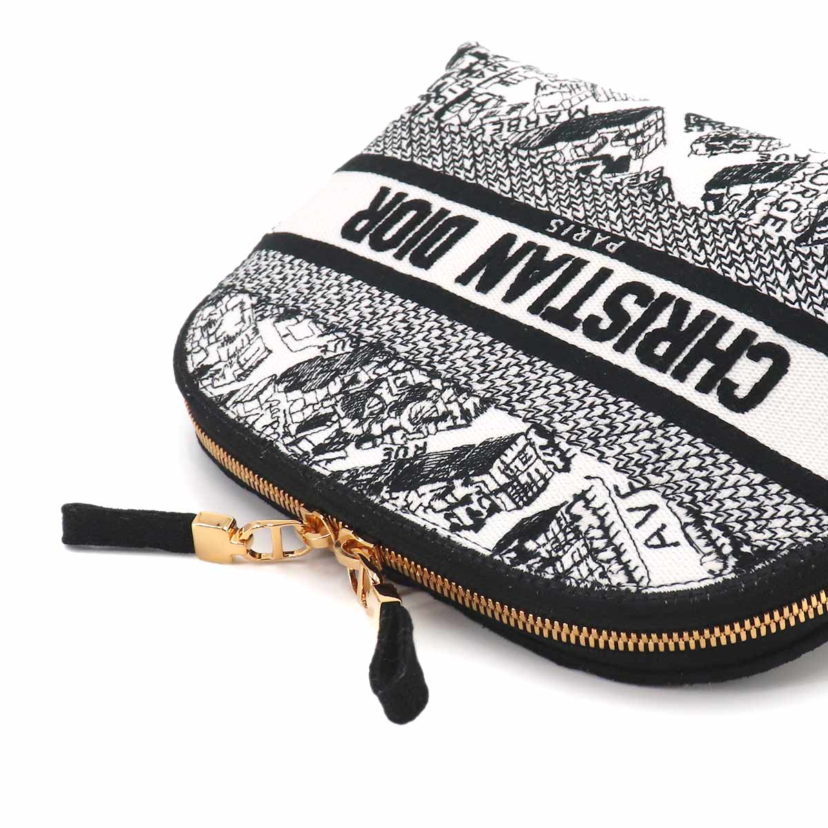 Plan de Paris Pouch Canvas Black White