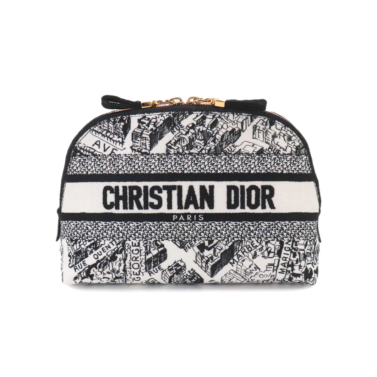 Plan de Paris Pouch Canvas Black White