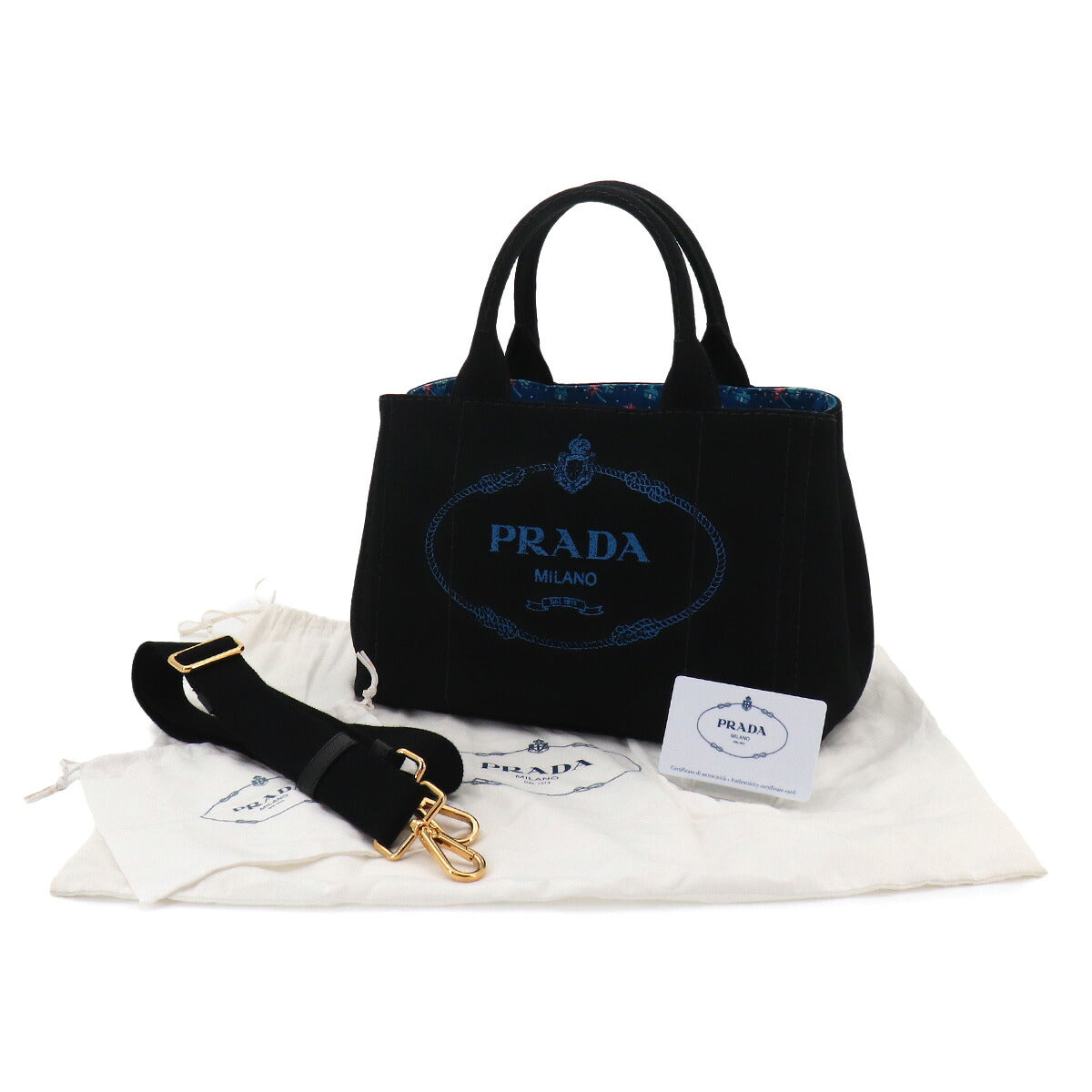 Canapa Mini 2way Hand Shoulder Bag Canvas Nero 1BG439 Purse