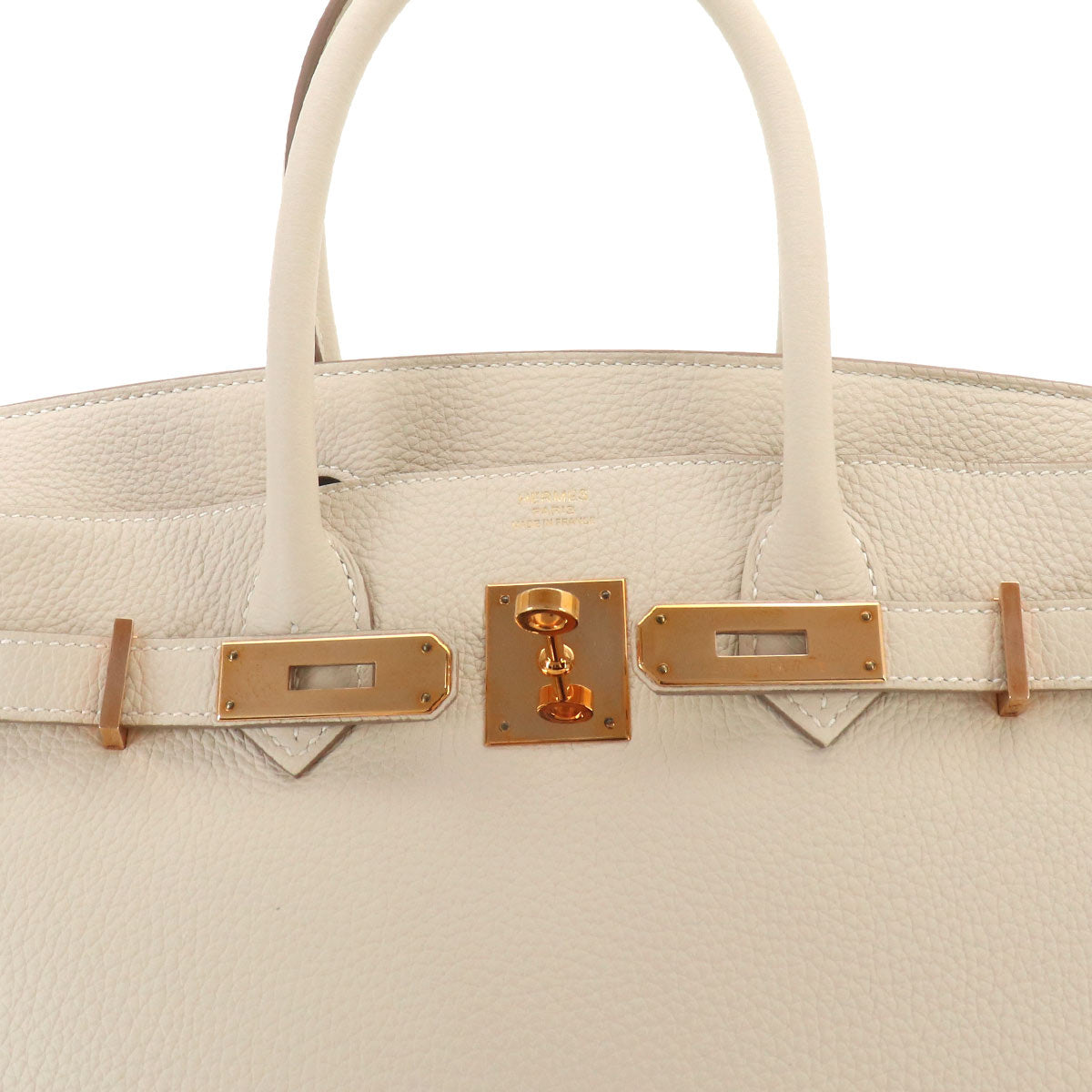 Birkin 30 Veau Togo Craie Hand Bag Purse