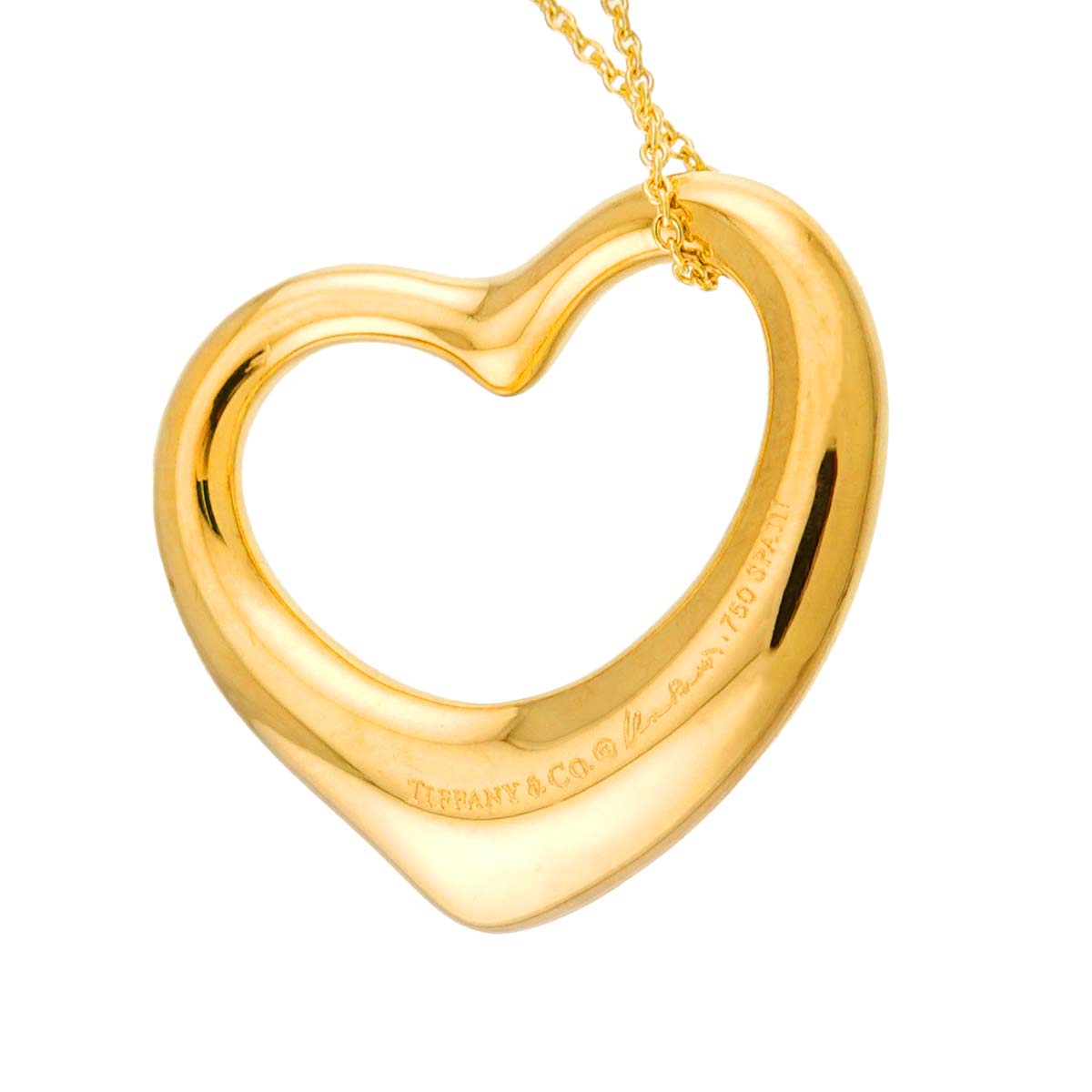 Open Heart Necklace 18K Yellow Gold 750