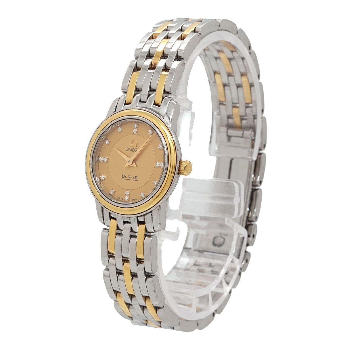 DeVille 4370 16 Yellow Gold 16P Diamond Quarts Ladies