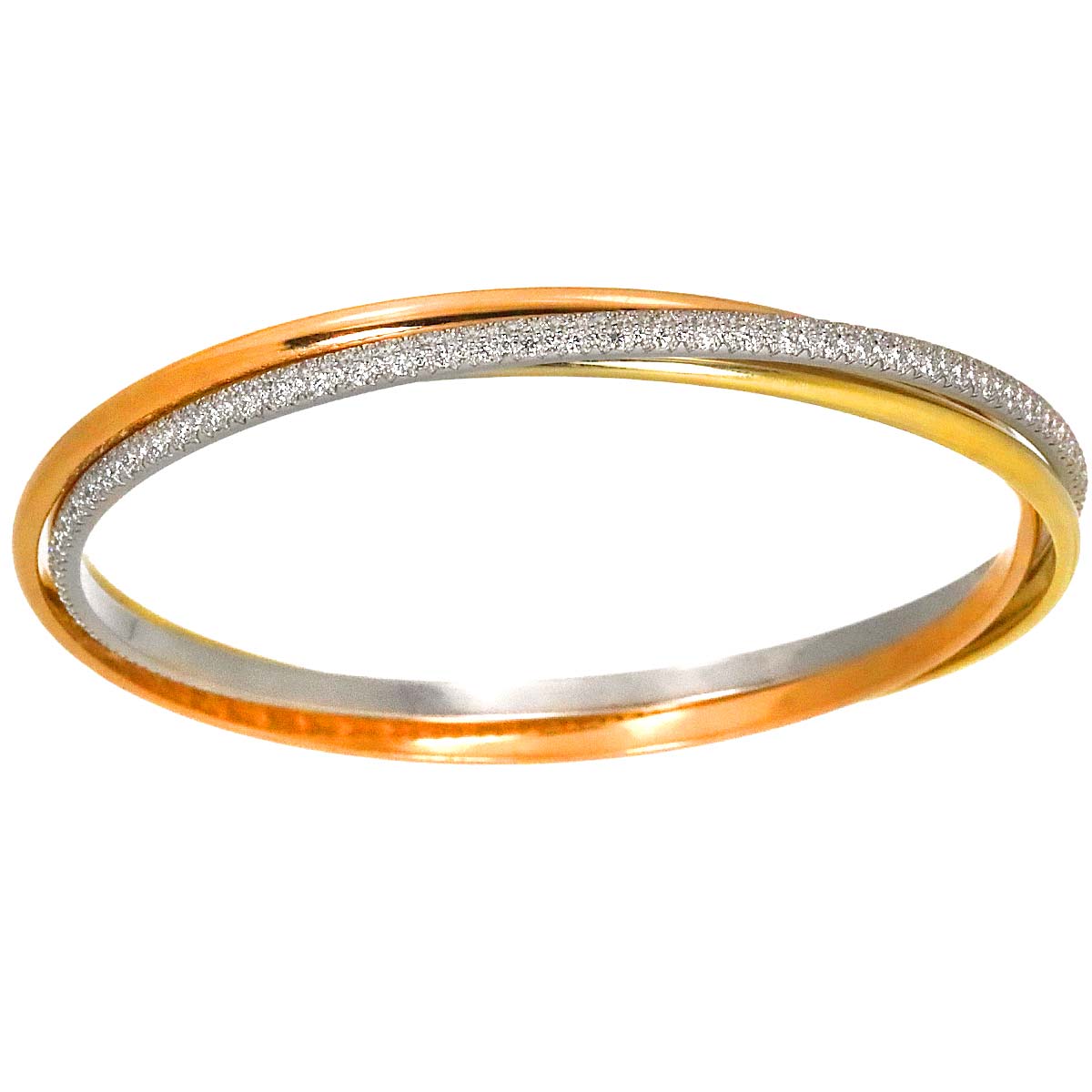 Trinity SM Diamond Bracelet 18K YG WG PG 750 size16
