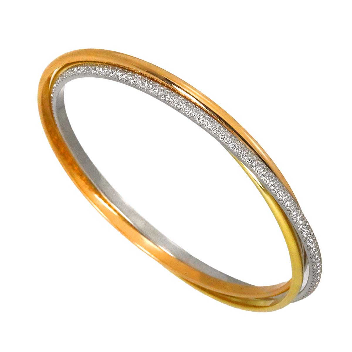 Trinity SM Diamond Bracelet 18K YG WG PG 750 size16