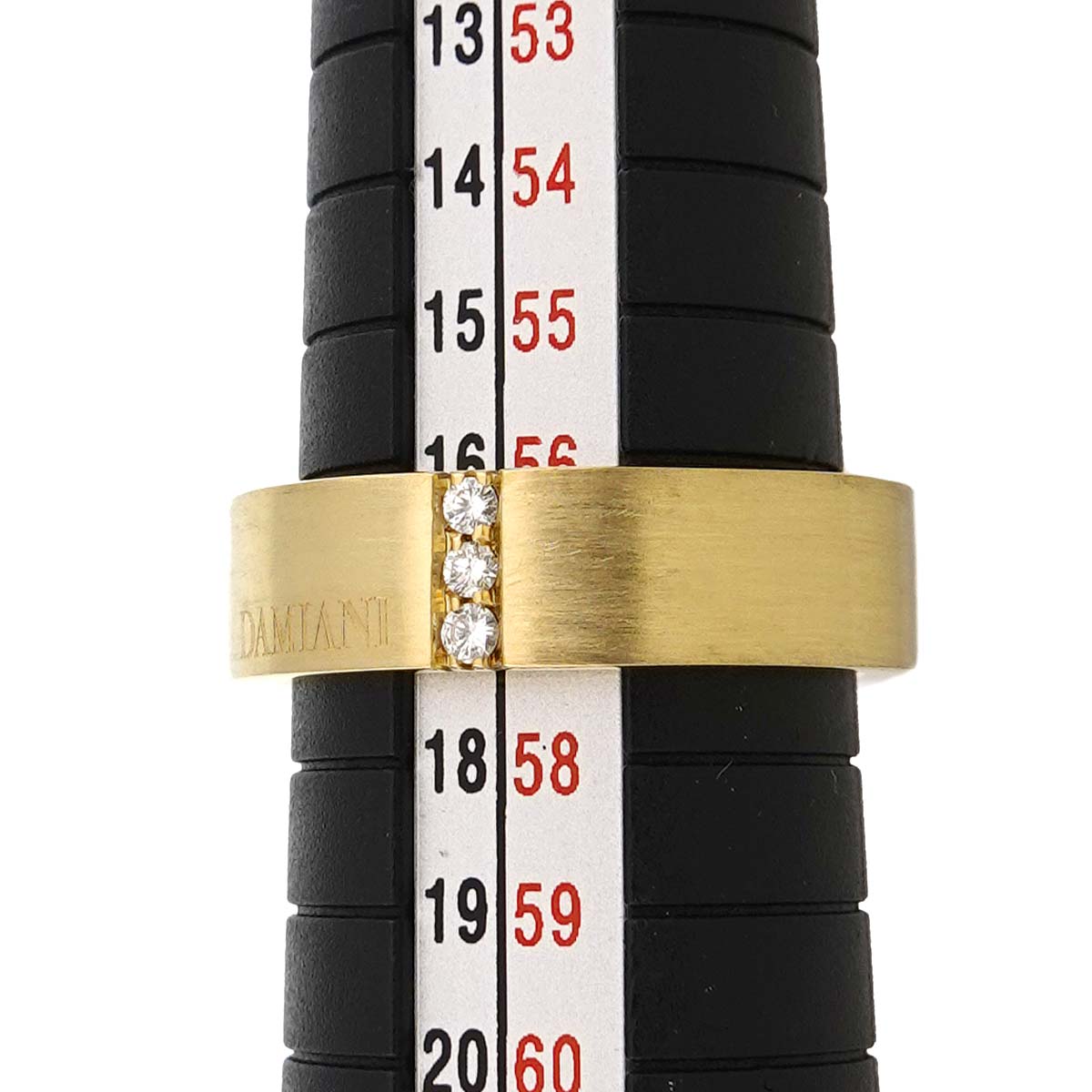 Diamond Ring 18K Yellow Gold 750 size7.5-7.75(US)