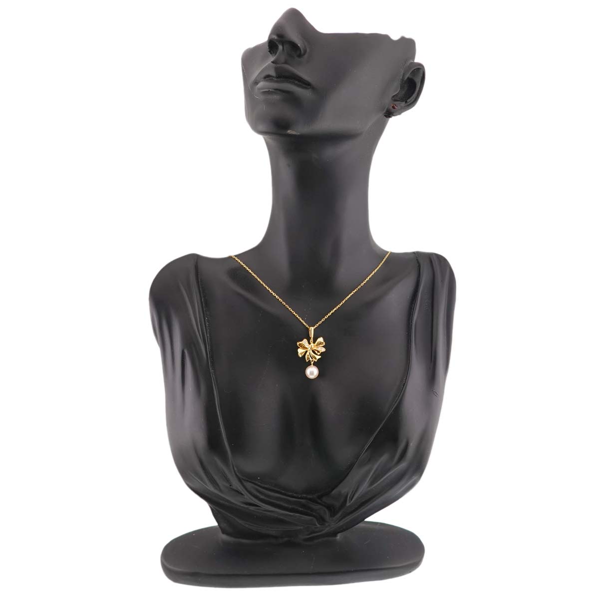 Akoya Pearl 7.5mm Diamond Necklace 18K Yellow Gold 750