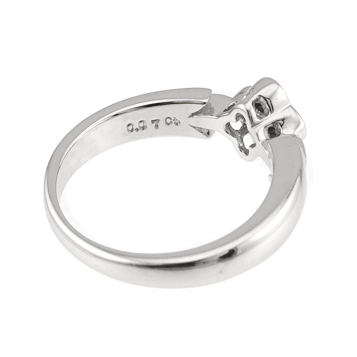 Diamond 0.07ct Ring 18K WG 750 size4(US)
