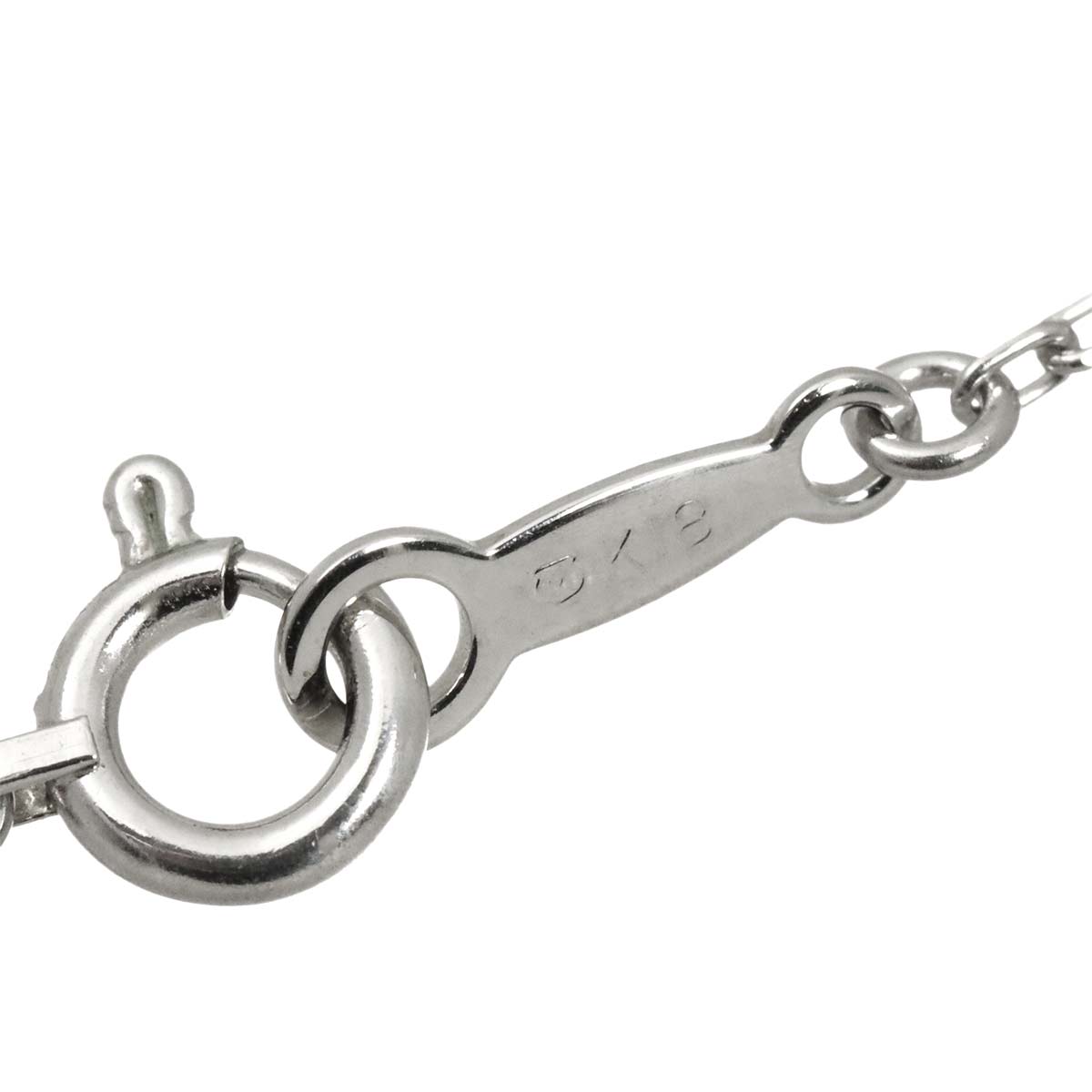 Diamond 0.37ct Necklace 18K White Gold 750