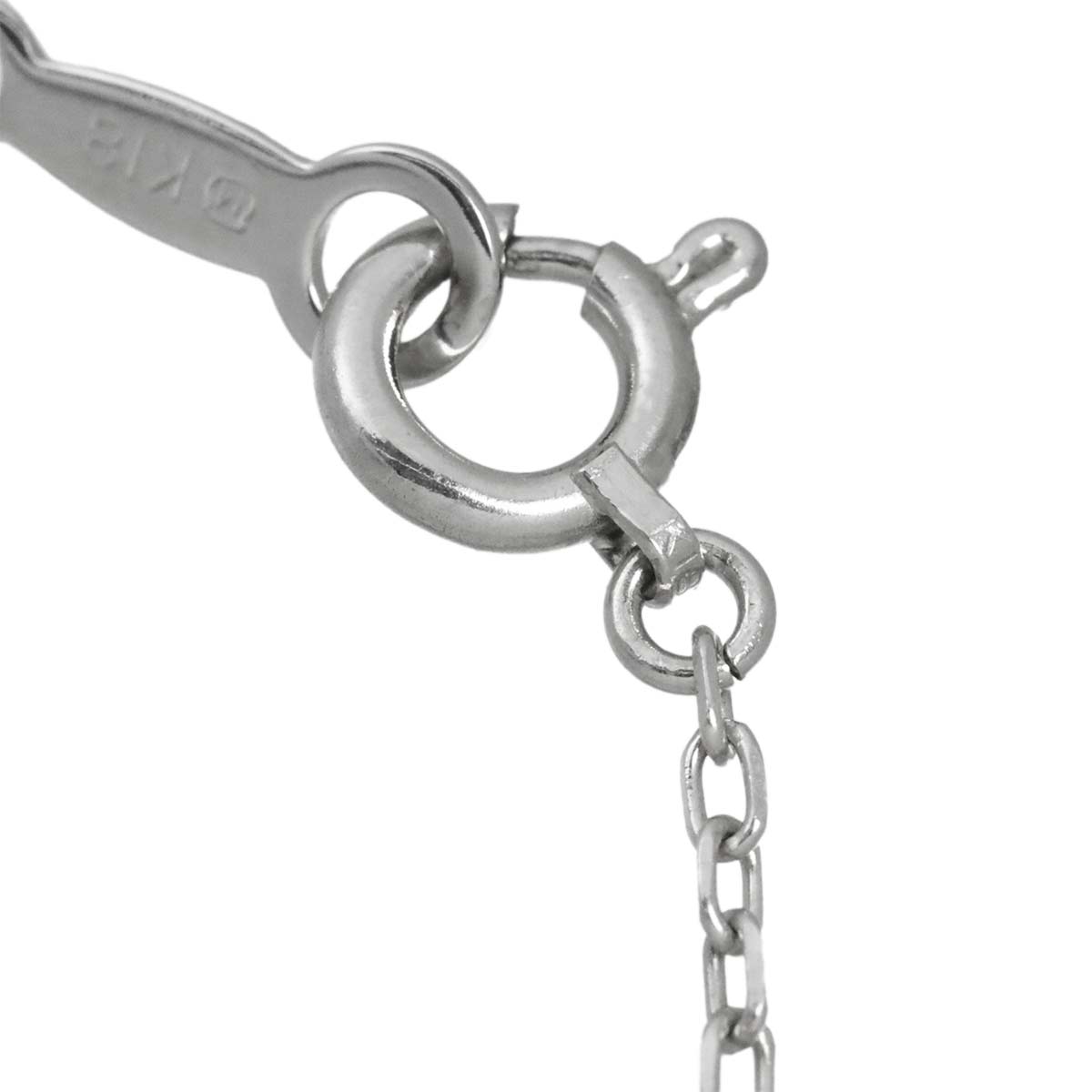 Diamond 0.37ct Necklace 18K White Gold 750