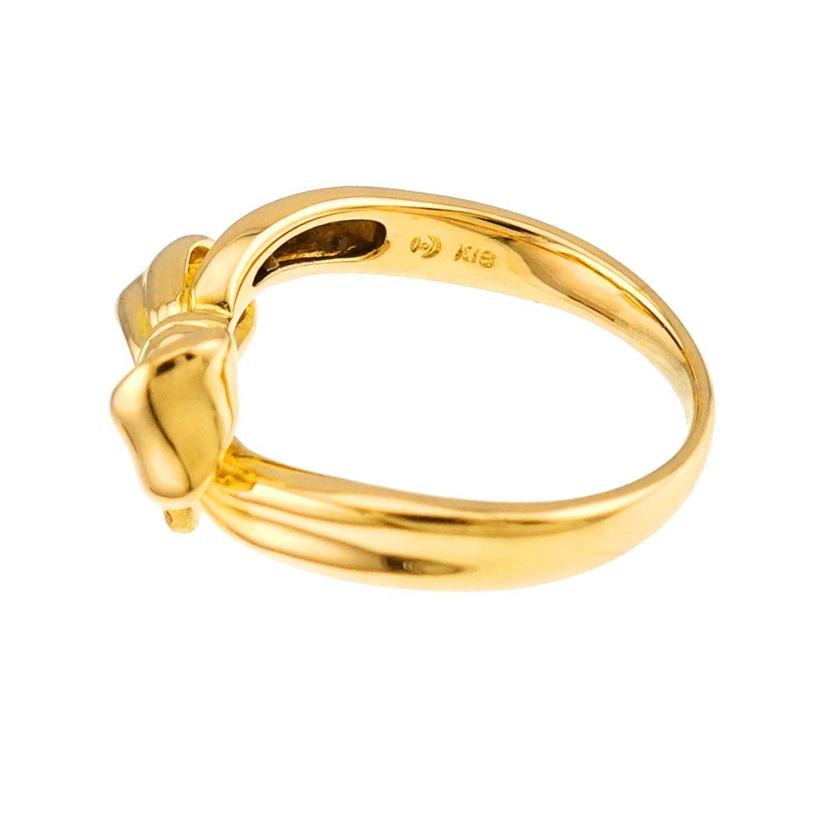 Diamond 0.04ct Ring 18K YG 750 Size6.25-6.5(US)
