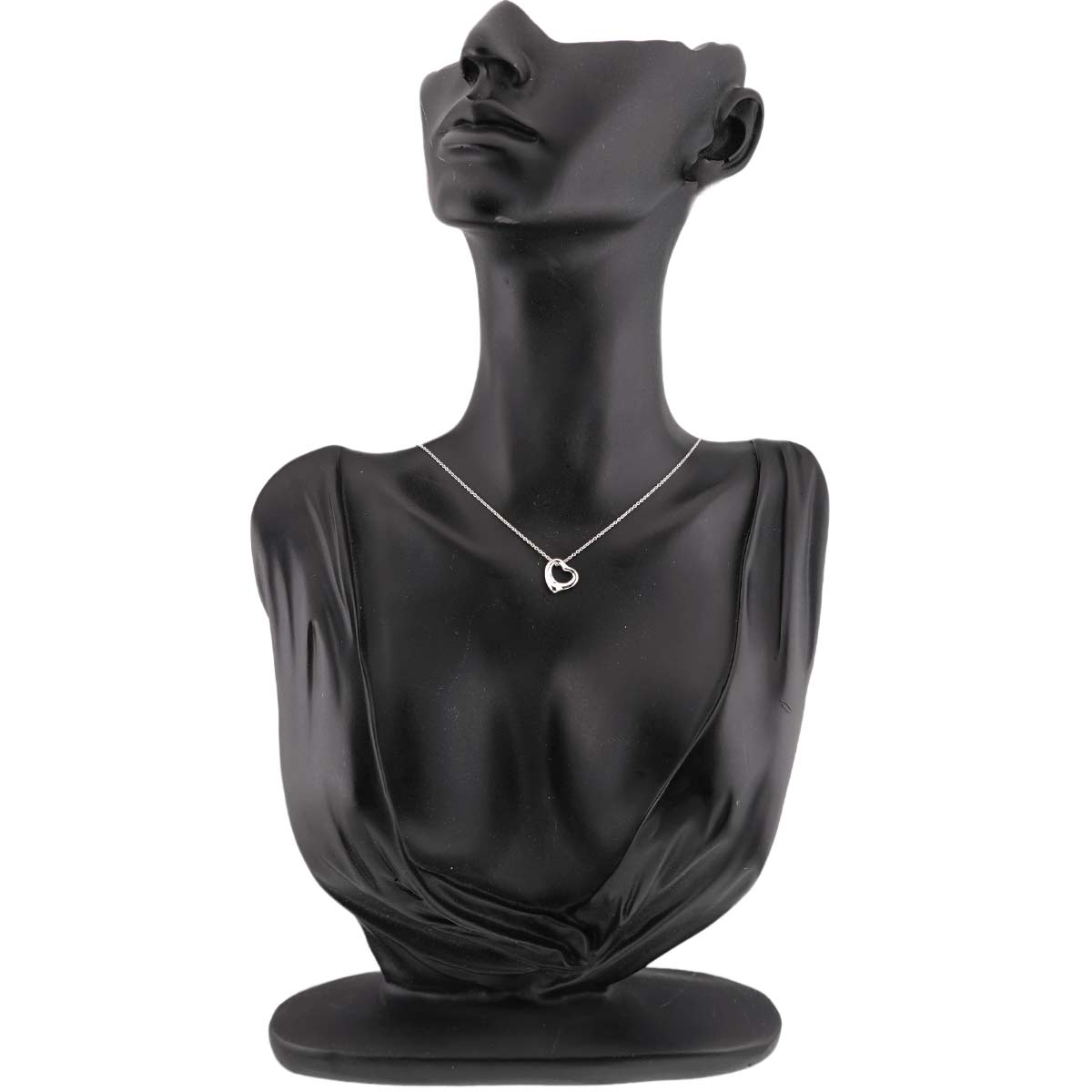 Open Heart Necklace Platinum