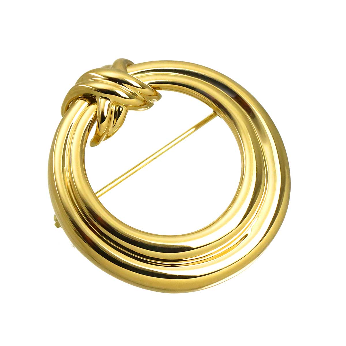 Signature Brooch 18K Yellow Gold 750
