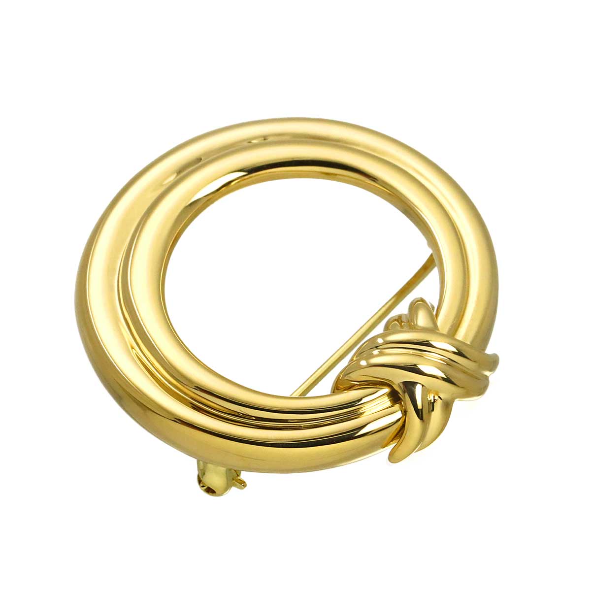 Signature Brooch 18K Yellow Gold 750