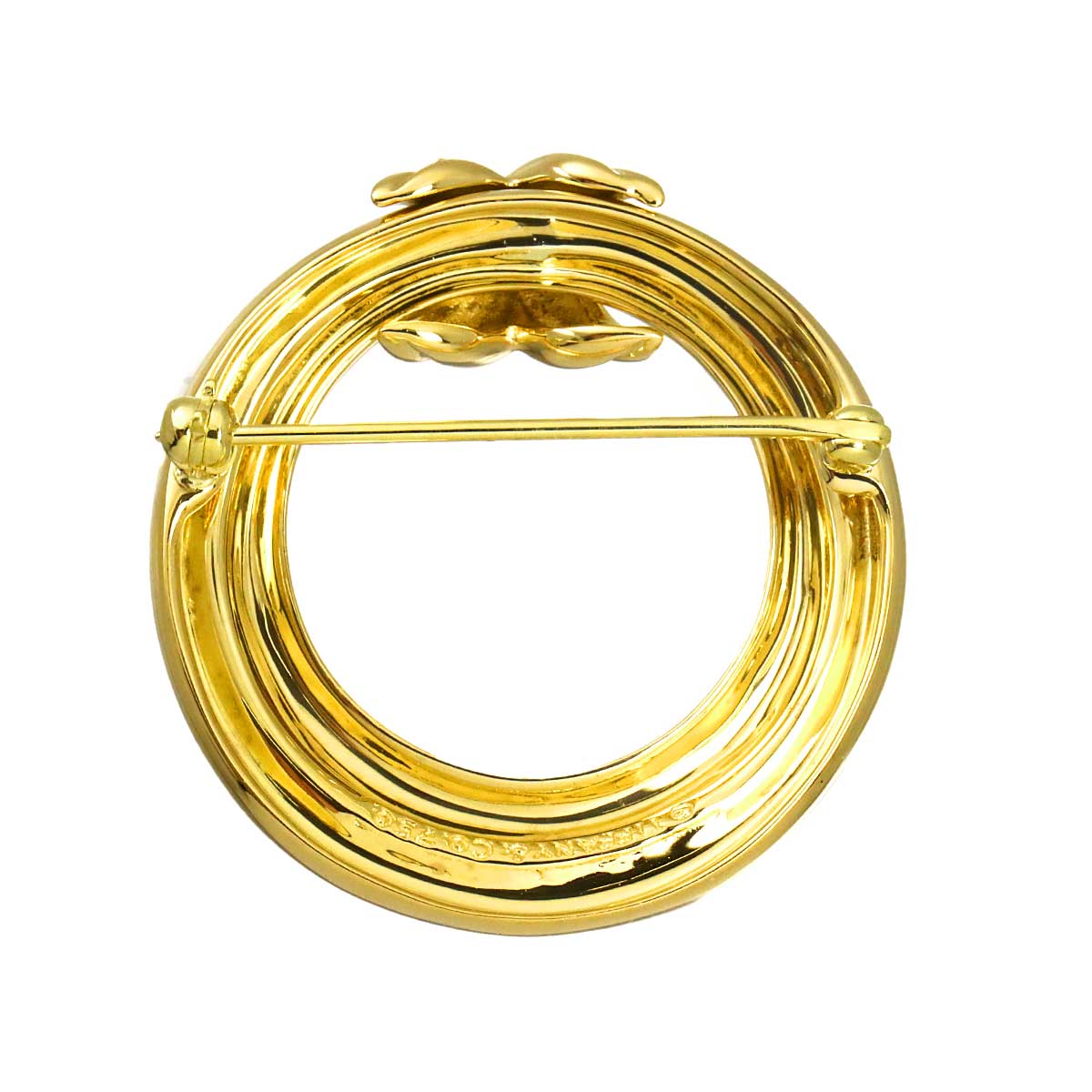 Signature Brooch 18K Yellow Gold 750