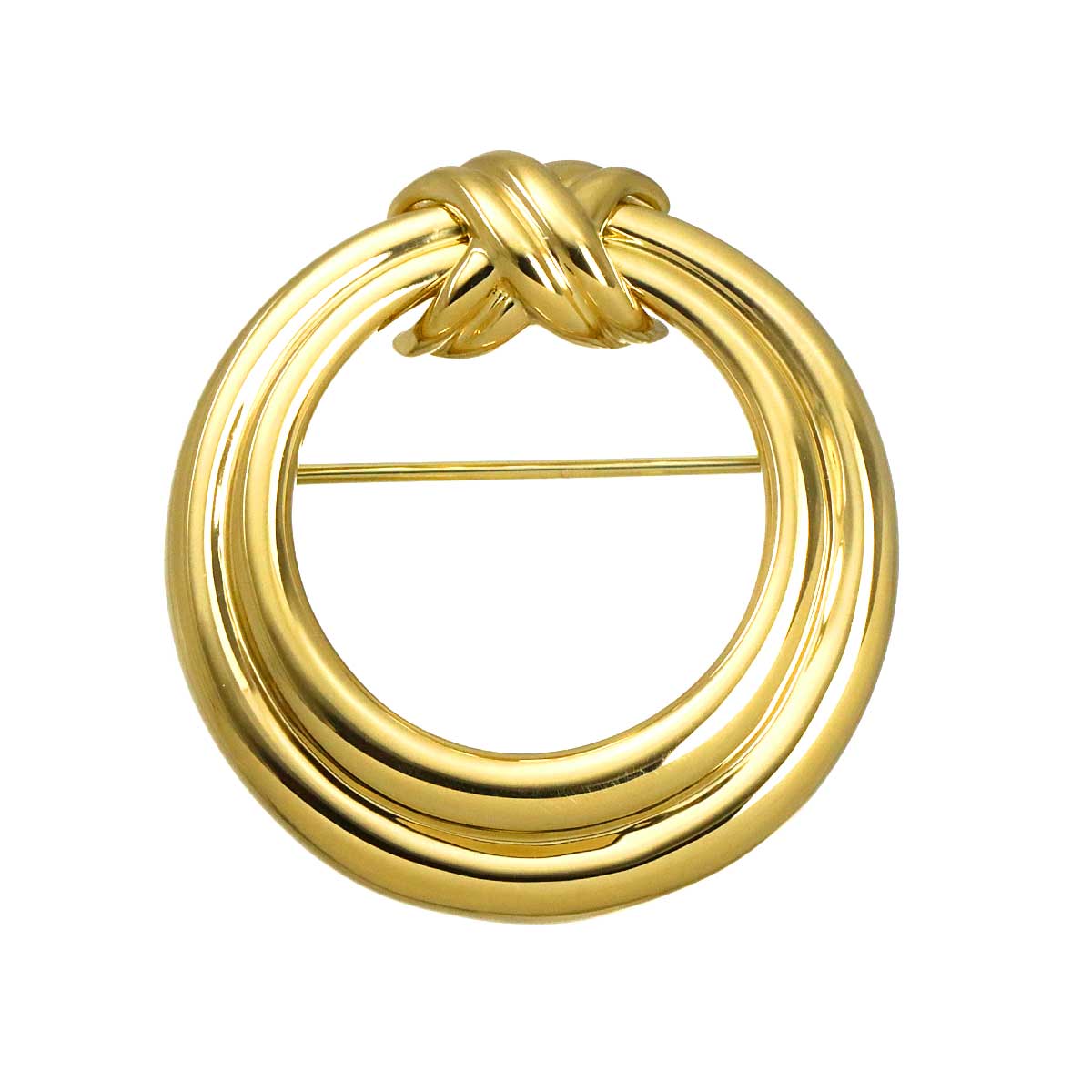 Signature Brooch 18K Yellow Gold 750
