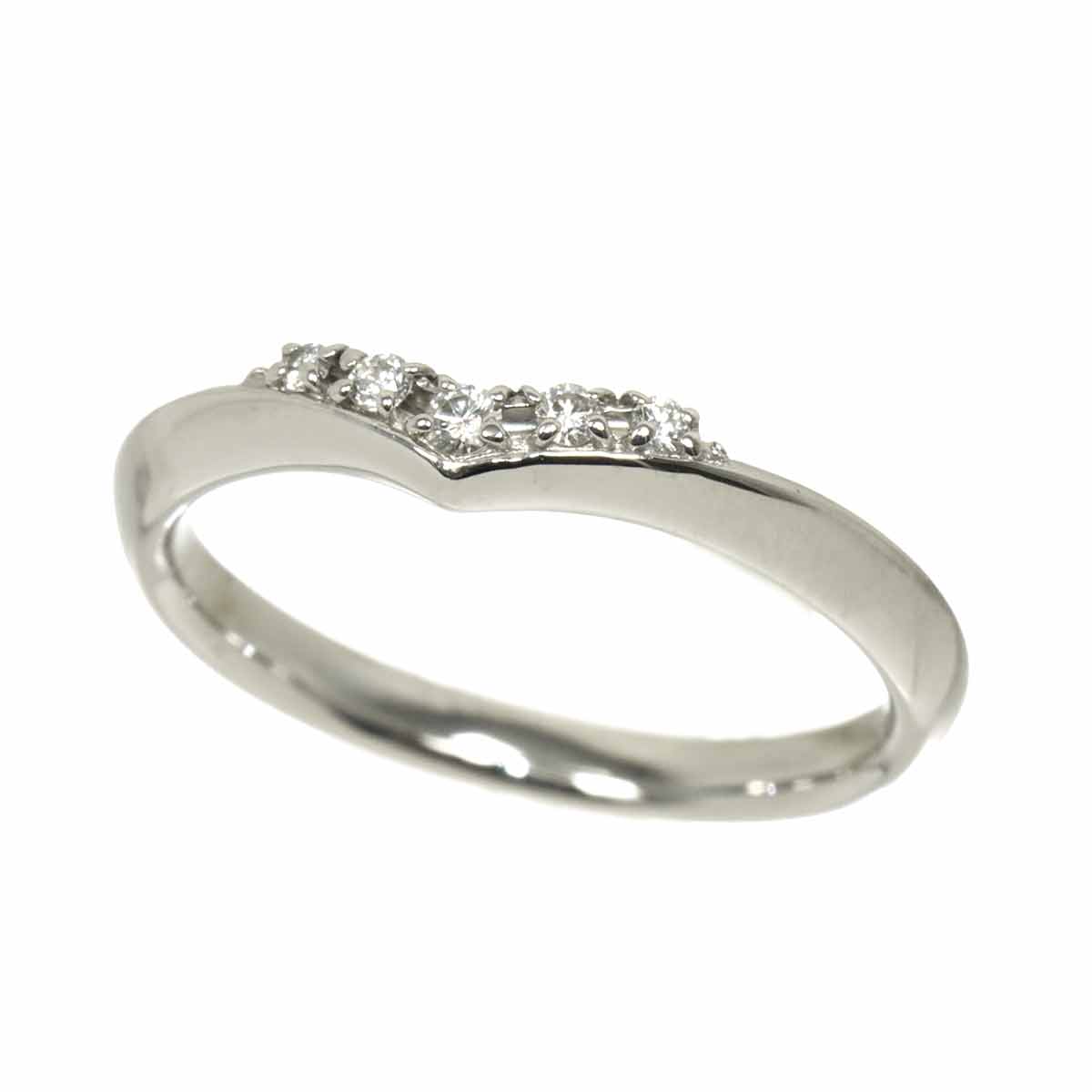 Diamond 0.06ct Ring Pt Platinum Size5.5-5.75(US)