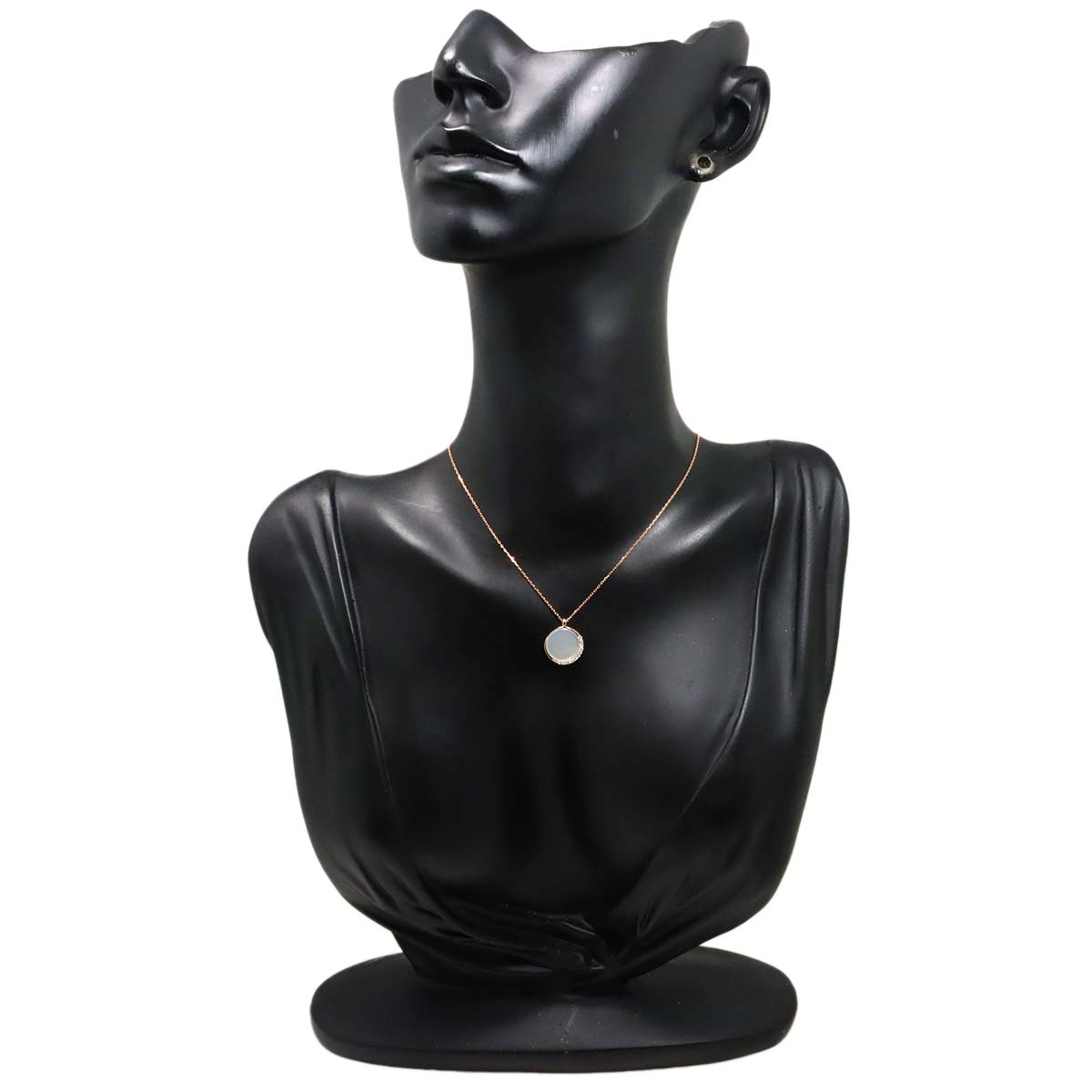 MOP Diamond 0.05ct Necklace 18K PG 750