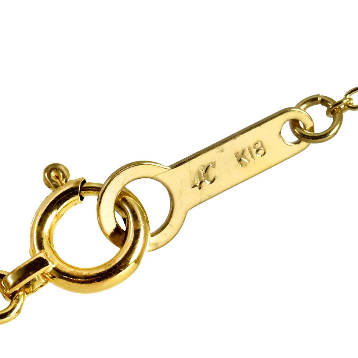 Diamond 0.07ct Necklace 18K Yellow Gold 750 Pt