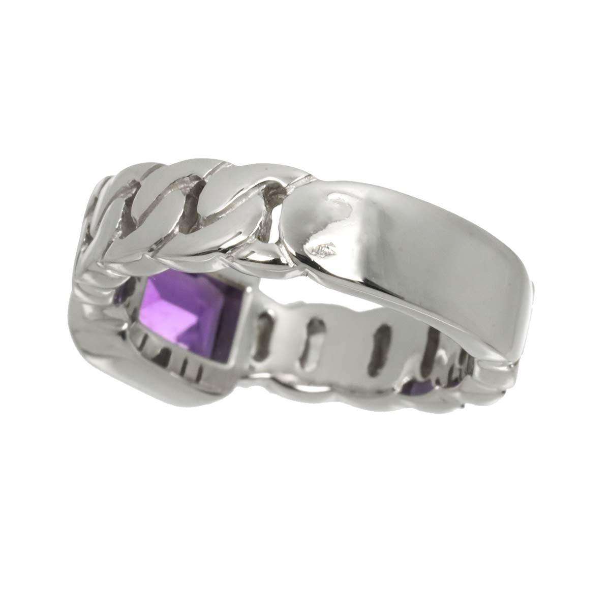 Amethyst Ring 18K WG 750 Size6(US)