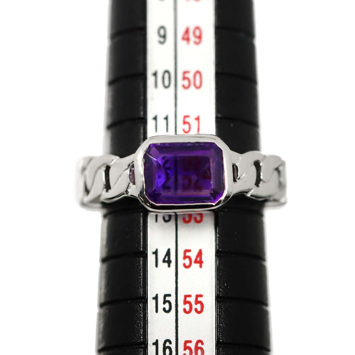 Amethyst Ring 18K WG 750 Size6(US)