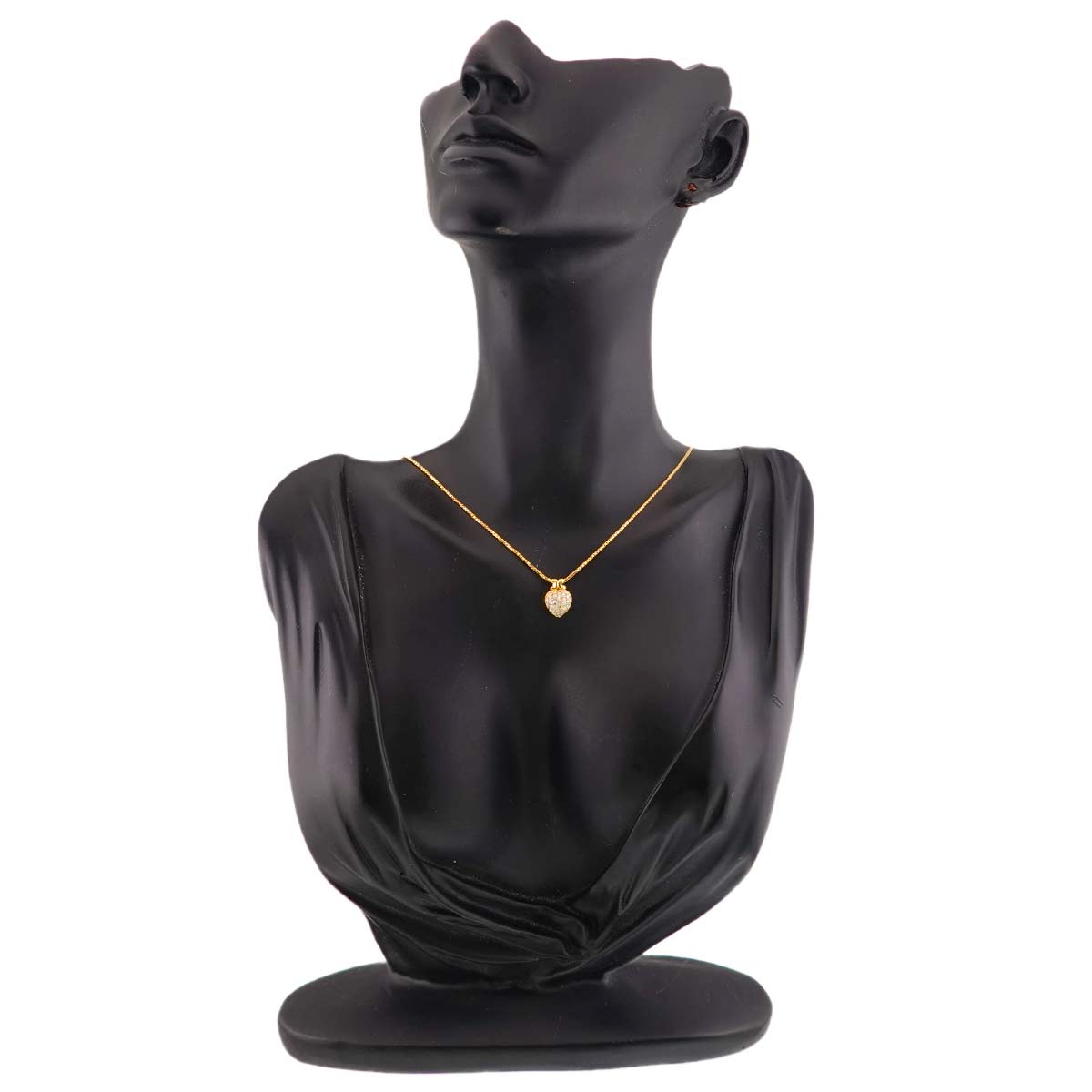 Diamond 0.35ct Ruby 0.02ct Necklace K18 Yellow Gold 750