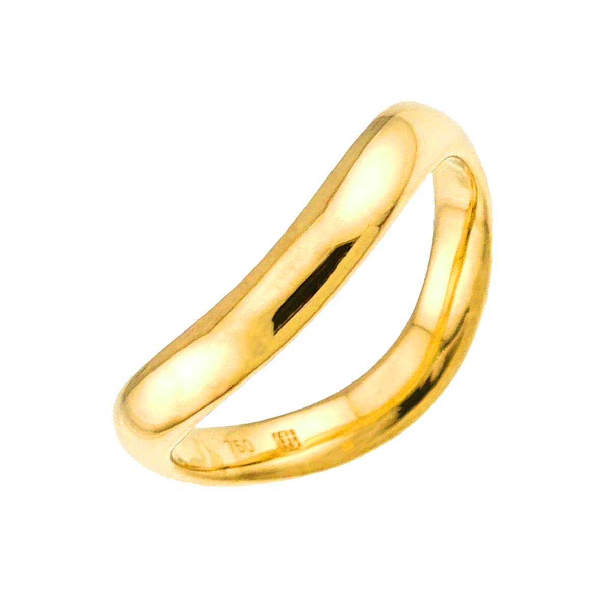 Diamond Ring 18K YG 750 Size8-8.25(US)
