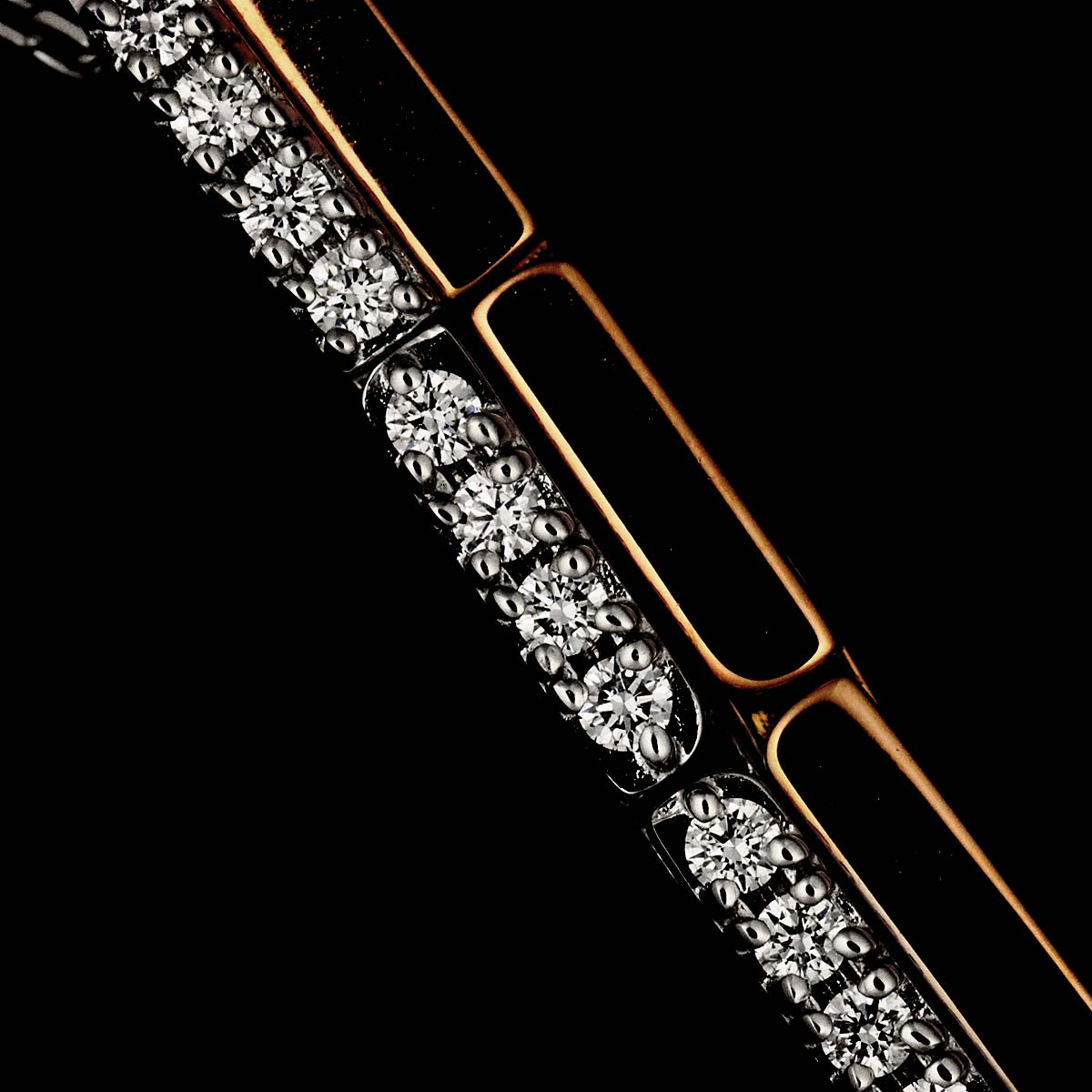 Diamond 0.14ct Necklace 18K White Pink Gold 750
