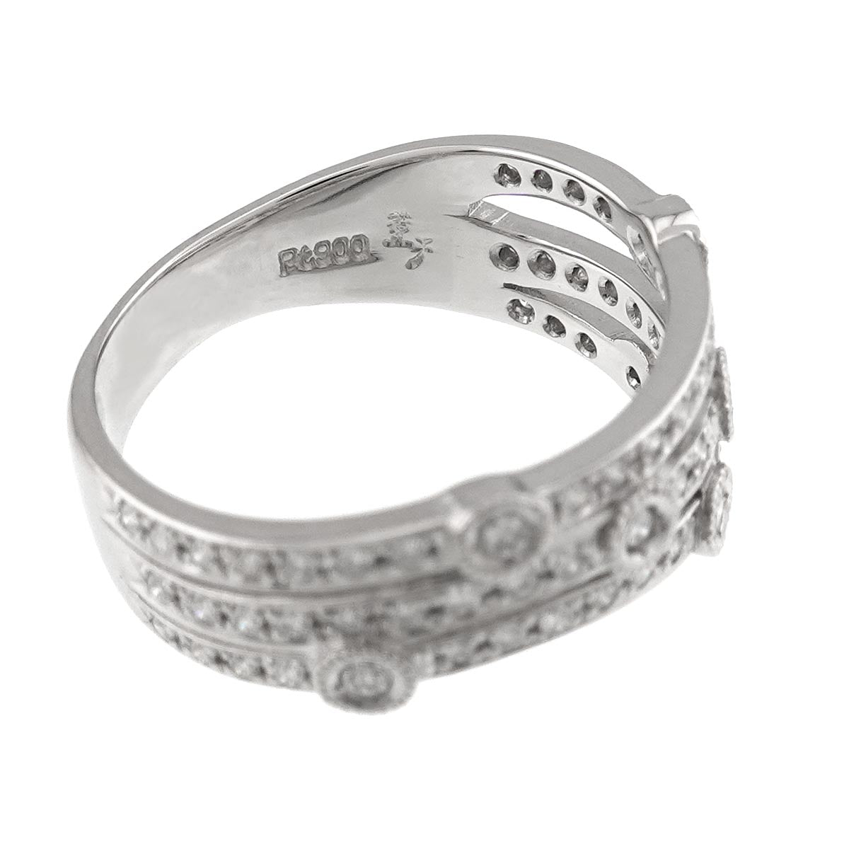 MIZUNO Diamond 0.36ct Ring Pt Platinum Size6(US)