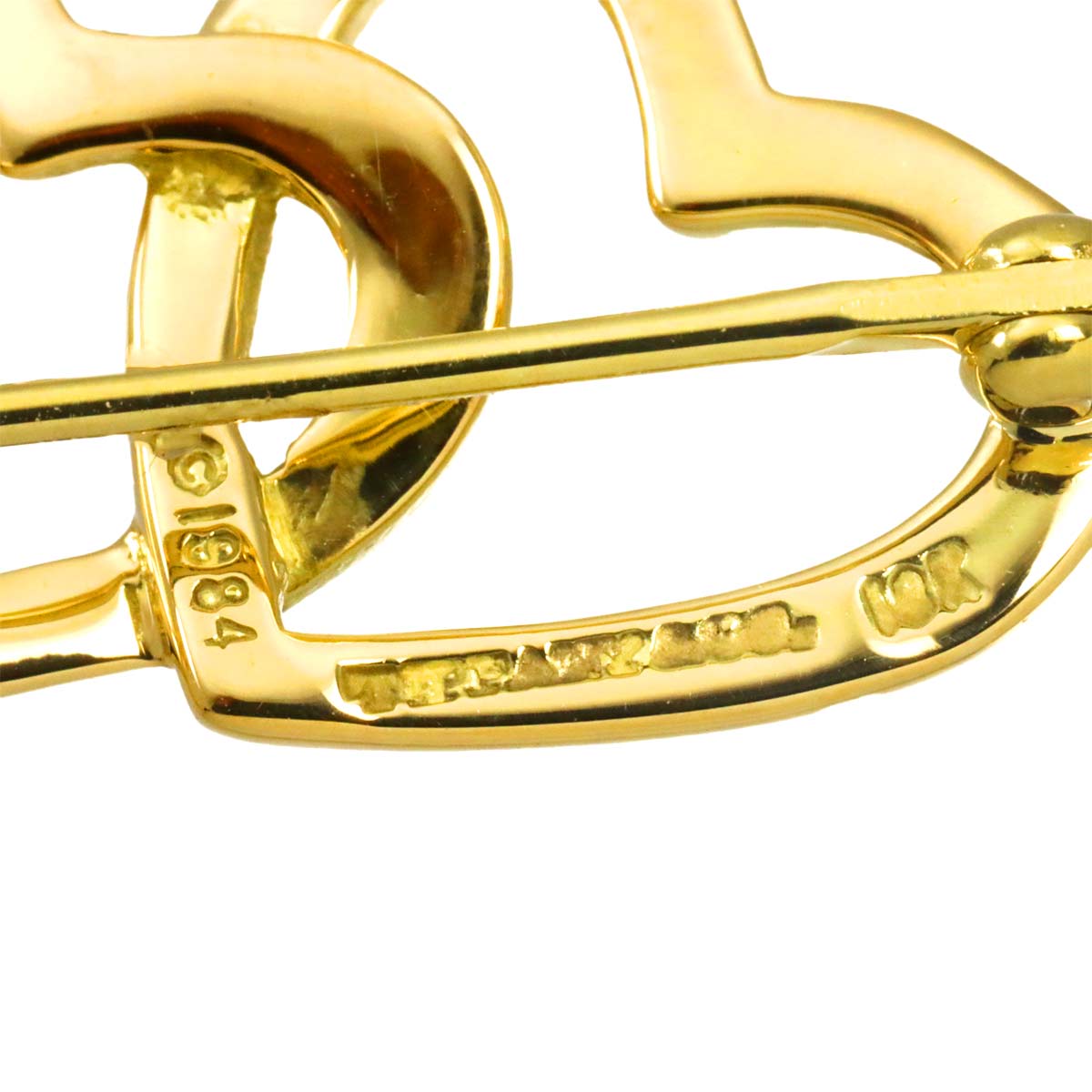 Triple Heart Brooch 18K Yellow Gold 750