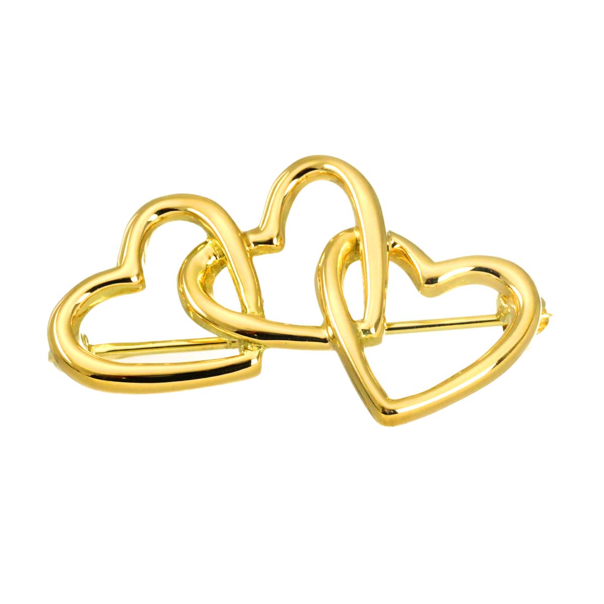 Triple Heart Brooch 18K Yellow Gold 750
