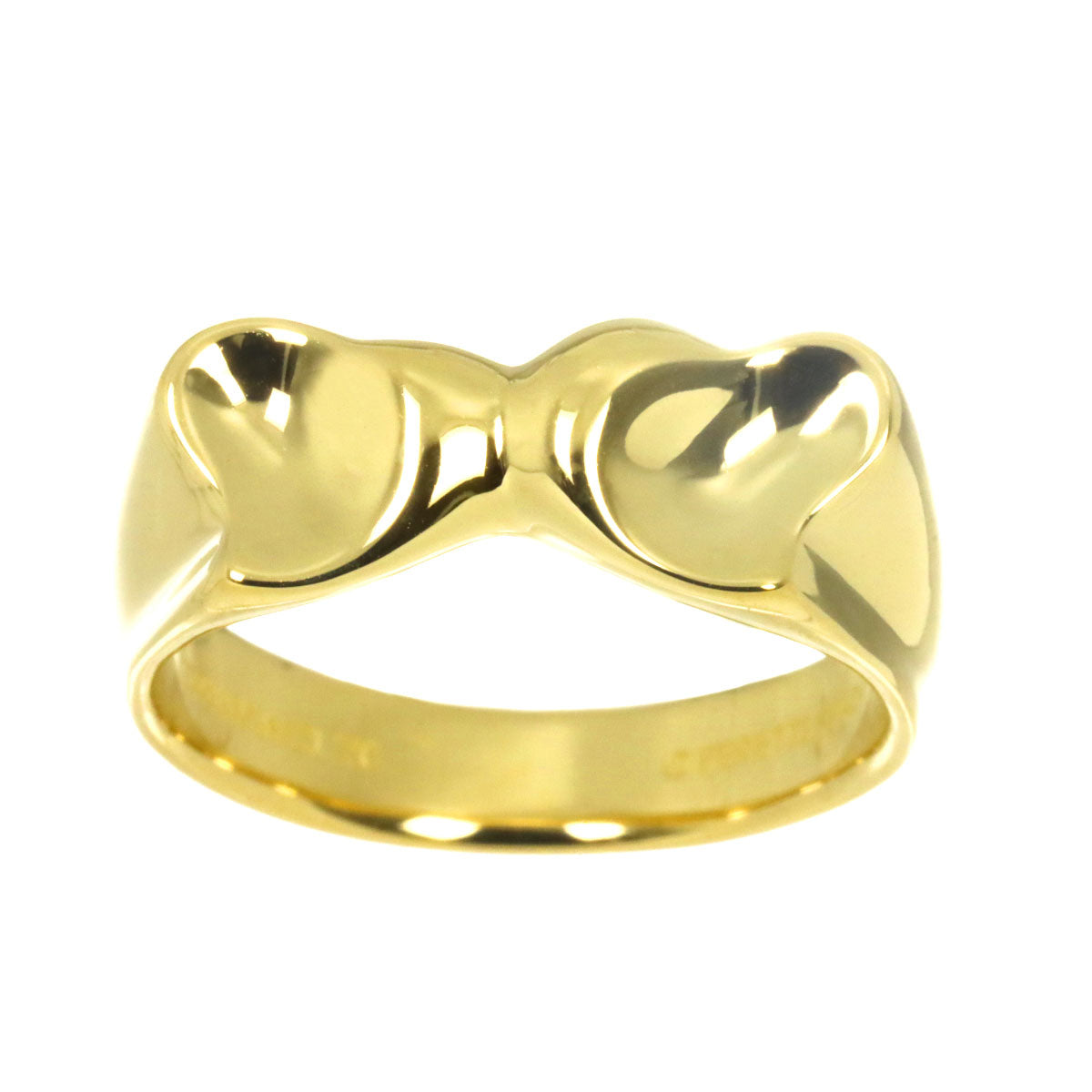 Full Heart Diamond Ring 18K YG 750 Size5.5-5.75(US)