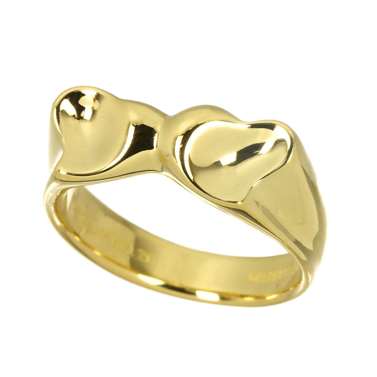 Full Heart Diamond Ring 18K YG 750 Size5.5-5.75(US)