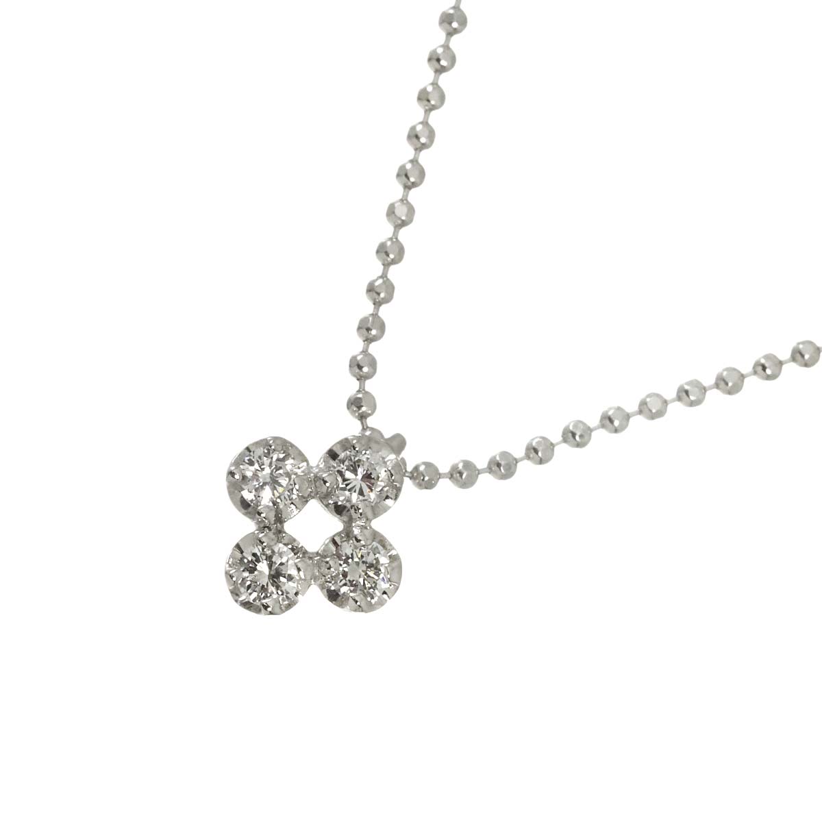 Diamond 0.12ct Necklace 18K WG 750