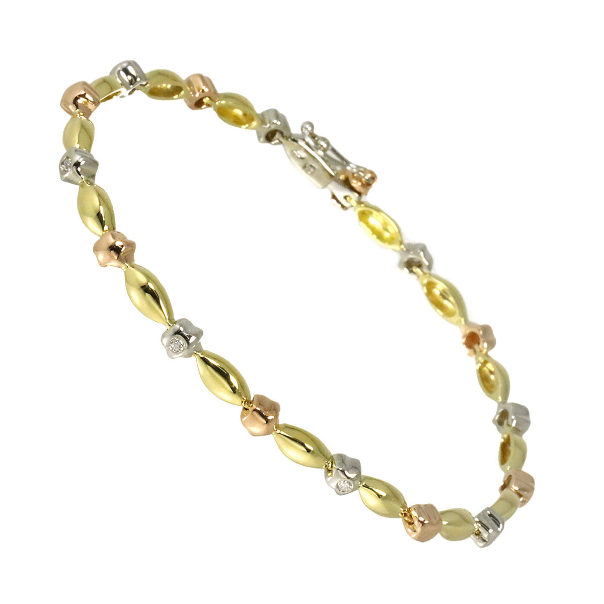 Diamond Bracelet 18K YG WG PG 750