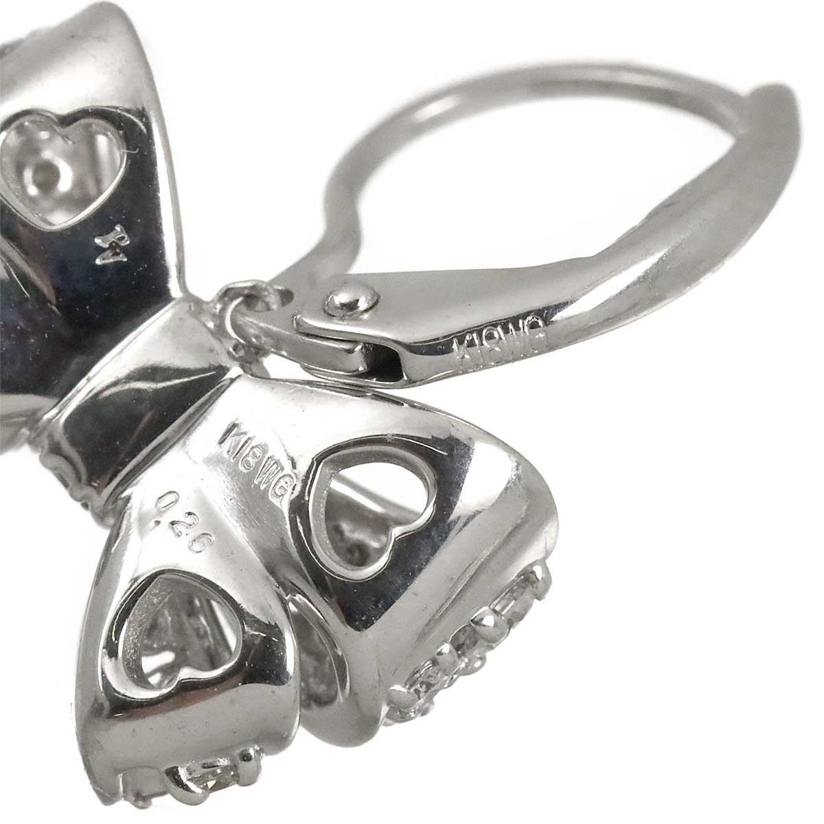 Diamond 0.26ct/0.26ct Earrings Pierced 18K WG 750